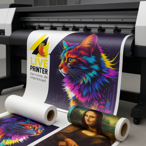 Impressão de Lona Canvas sem Acabamento Lona Canvas Personalizado 4x0 -  Só Frente  Sem acabamento Impressão Solvente